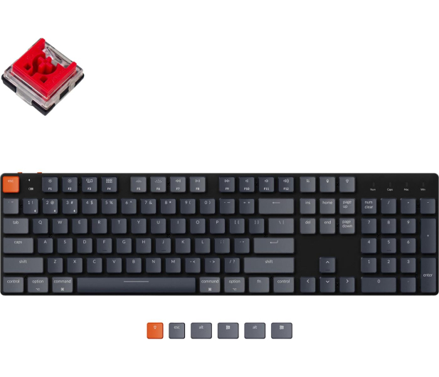 Keychron K5SE Slim Low Profile Red Switch HS RGB Full Size ALU K5SE-E1 - 1105194 - zdjęcie 3